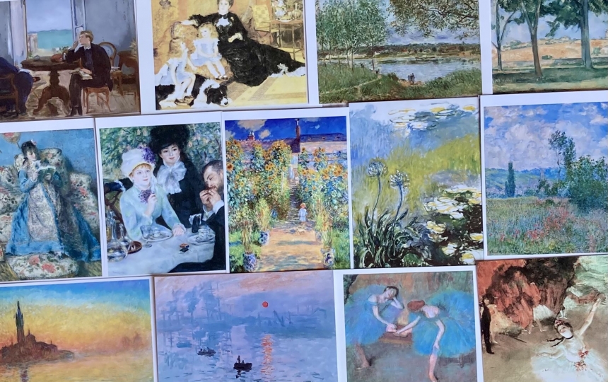 アンフルールでは名画ポストカードや日本美術柄の文具 歴史モチーフが揃います